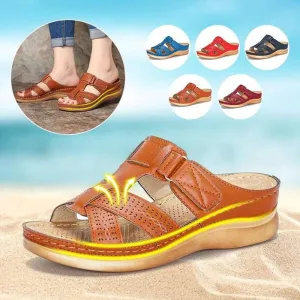 Women's Open Toe Super Soft Premium Low Heels Walking Sandals Cushion