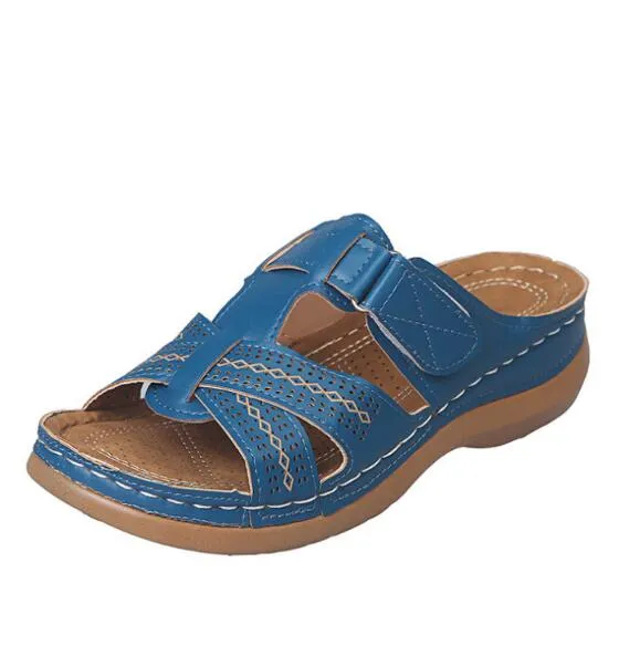 Women's Open Toe Super Soft Premium Low Heels Walking Sandals Cushion