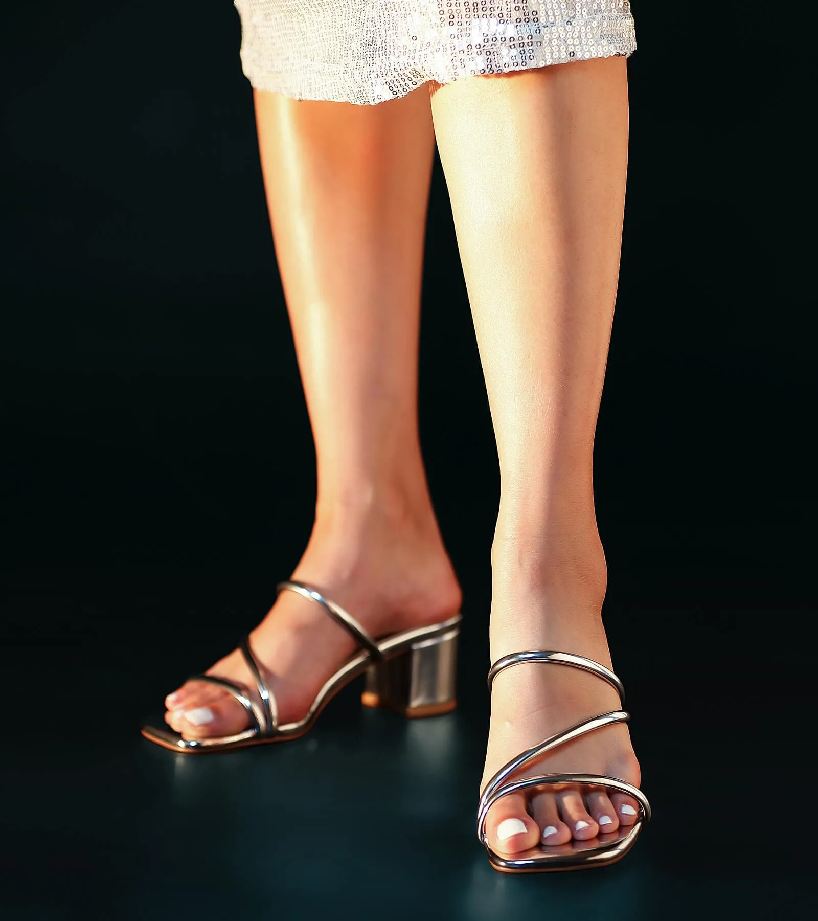 Women's Pearl Strappy Heels