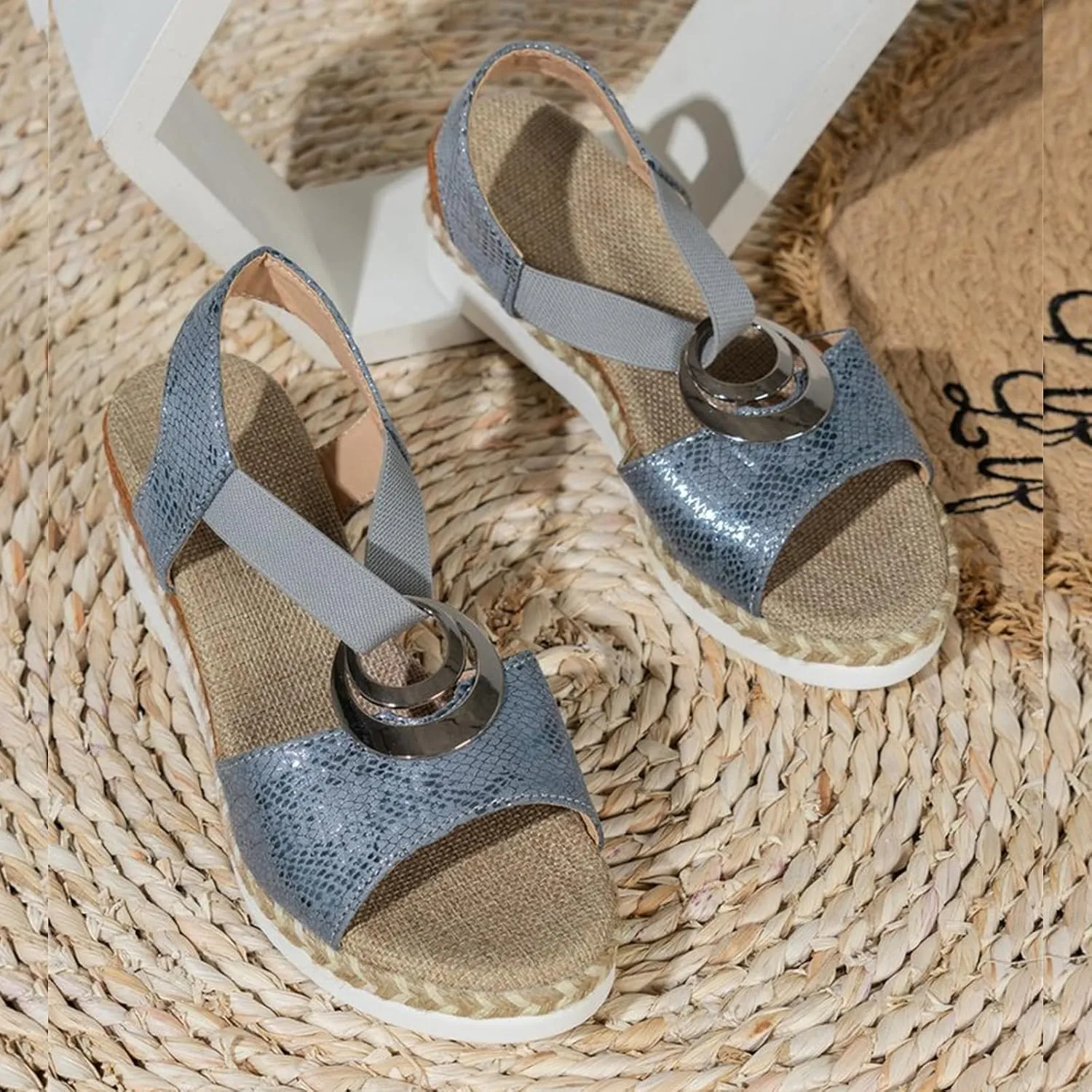 Womens Platform Wedge Sandals Open Toe Slingback Arch Support Platform Sandals for Women Dressy Summer Casual Heels Comfortable Walking Beach Shoes