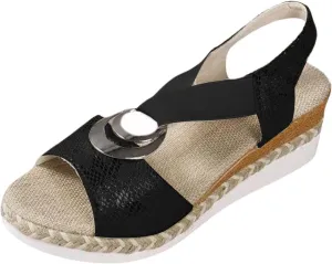 Womens Platform Wedge Sandals Open Toe Slingback Arch Support Platform Sandals for Women Dressy Summer Casual Heels Comfortable Walking Beach Shoes