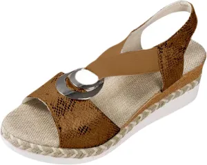 Womens Platform Wedge Sandals Open Toe Slingback Arch Support Platform Sandals for Women Dressy Summer Casual Heels Comfortable Walking Beach Shoes