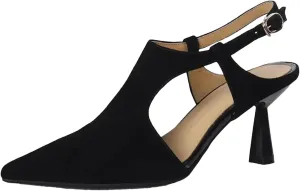 Women's Pointed Toe Stiletto Sandals, Sheep Suede Leather Summer Party Heels