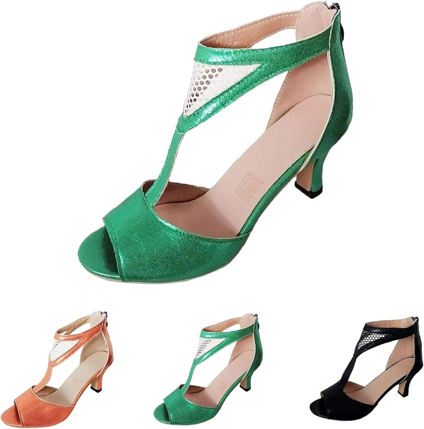 Womens Sandals Orthopedic High Heels Dress Shoes Open Toe Zip Closure Sandals Casual Fish Mouth Sandal Summer Shoes