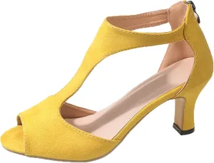 Womens Sandals Orthopedic High Heels Dress Shoes Open Toe Zip Closure Sandals Casual Fish Mouth Sandal Summer Shoes