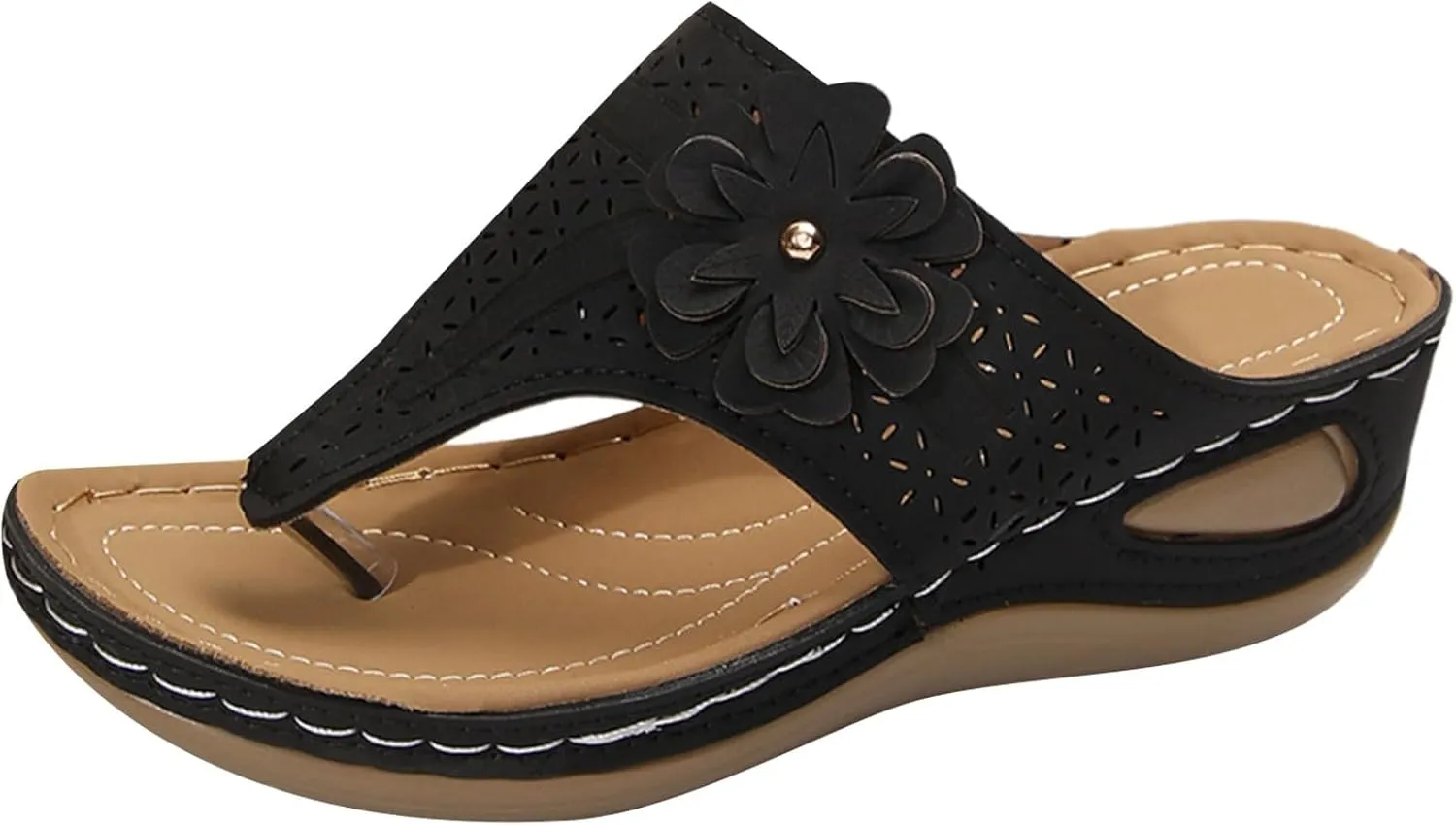 Women's Sandals Womens High Heels Women's Casual Platform Open Toe Wedge Sandal Womens Wedge Sandals Black Heals