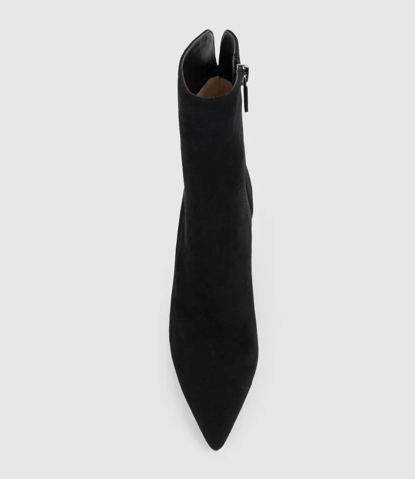 ZALORA85 Ankle Boot on Wedge in Black Suede