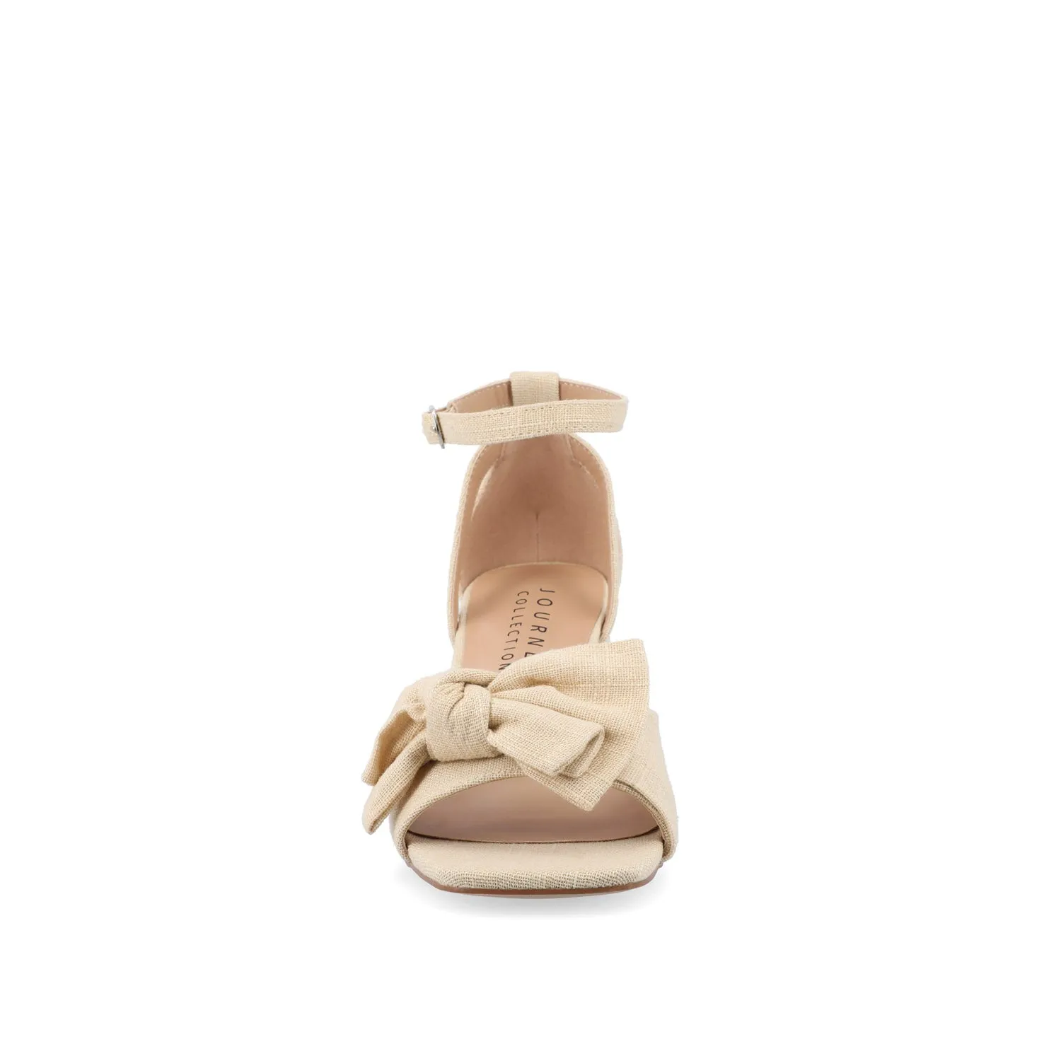 ZEVI STRAPPY BLOCK HEELS IN FABRIC IN WIDE