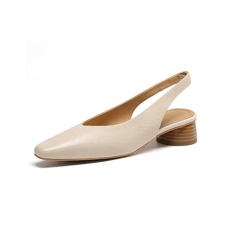 Zyra Low Heeled Slingbacks