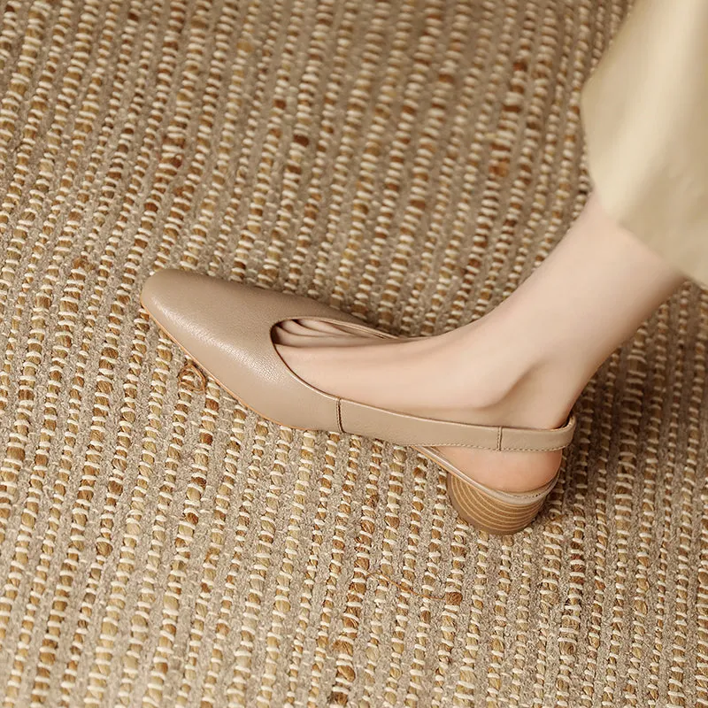 Zyra Low Heeled Slingbacks