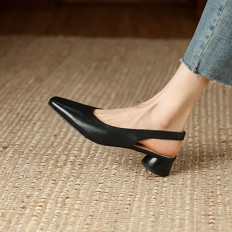 Zyra Low Heeled Slingbacks