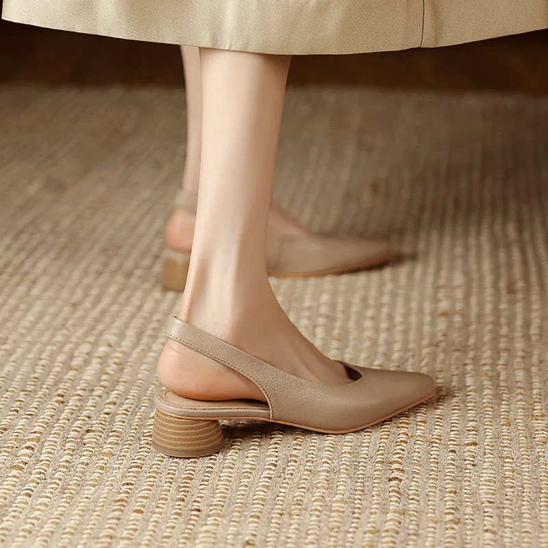Zyra Low Heeled Slingbacks